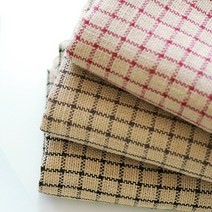 대폭)린넨(황마)심플선염체크#블랙 kdn