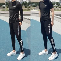 [3종세트]남자 트레이닝복 세트 남성 트레이닝 런닝복 운동복 헬스복 레깅스 반바지 반팔 긴팔