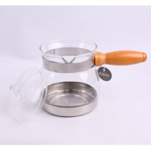 인덕션 내열유리주전자 스텐망 편수, 1300ml편수