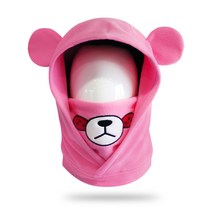 GsouSnow 공식 직영 스키 헤드커버 남녀 스노보드 캐릭터 마스크 스노모빌 여행장비 스키 마스크 귀여운 모자예요 겨울 모자요 방한 보온하다 편안하다 패션 커플 모자, 핑크색-02
