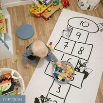홈짐매트 baby game play mat nordic baby hopscotch mat soft crawling rugs kids activity play 체육관 매트 룸, 170x72cm