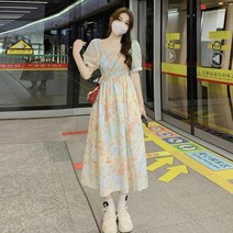 수입 봄 가을 여성 원피스 맵시 스퀘어넥 프릴 여름 휴양지 시밀러룩 끈나시 오간자 레이어드 휴가 린넨 베이비돌 플리츠 휴양지룩 빅사이즈 머메이드