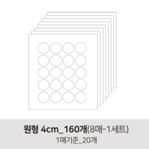 더굿데이 투명 무지스티커 원형 라운드사각 봉인 마감 보호용 제품 반품 교환 방지스티커 투명스티커, 03투명원형4cm-8매(낱개160개)