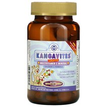 솔가 Kangavites 멀티비타민 및 미네랄 포뮬러 톡톡 튀는 베리 츄어블 120정, 6병