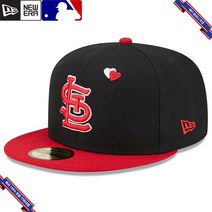 [미국정품] 887569 스냅백 캡모자 MLB [세인트루이스 카디널스] 뉴에라 Heart Eyes 59FIFTY Fitted Hat - Black/Red