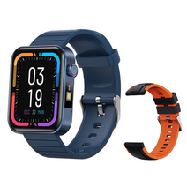 스마트워치 Kospet 2023 magic 3s smartwatch 여성 다이얼 통화 스피커 풀 터치 심박수 모니터 피트니스 블랙 블루 남성용, 블루 앤 오렌지 스트랩