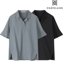 샤트렌 [샤트렌] 오픈 카라넥 티셔츠 HCBMTS108