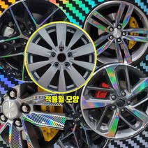 NF쏘나타 17인치 레이저카본홀로그램 휠스티커