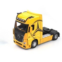 벤츠 악트로스 1:36 트럭 헤드 화물차 대형화물 모형자동차 미니카 다이캐스트 프라모델 장난감 키덜트, 벤츠 악트로스(옐로우_36스케일)