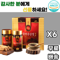 활력홍삼정 세트 6년근 농축액 벌꿀 분말 뉴질랜드산 허니 앤 레드진생 액상차 red ginsen 남녀노소 누구나 10대 20대 30대 40대 부모님 감사 효도 선물 청소년 직장인, 6세트, 2병