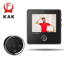 초인종 현관 스마트 kak 2.8quot 액정 화면 전자 도어 뷰어 벨 ir 밤 문, 없음