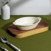 시라쿠스 뉴욕 백지 타원 그라탕기 25cm, 1개, 화이트