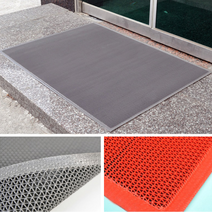 아파트현관 논슬립 대형실외발판 웨이브매트 비올때매트 현관발매트 물빠짐매트 업소용발판매트, 그레이, 1개