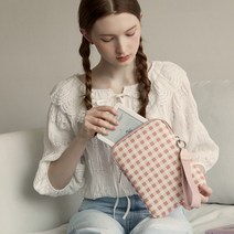 올라 멜로우 아이패드미니 파우치, 블루밍핑크