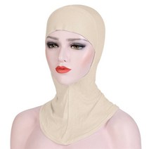 이슬람 레이디 소프트 스카프 모자 뼈 보닛 목 커버 Hijab Amira 여성 닌자 라마단 커버기도 중동
