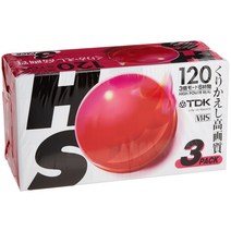 TDK 녹화용 VHS 비디오 카세트 테이프 HS120 스탠다드 120분 3권 T-120HSUX3