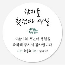 데이플레인 첫돌 돌잔치 답례품 스티커 14종 주문제작, 첫돌13(63mmx12개입)