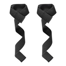 역도벨트 역도용품 2Pcs Weight lifting Wrist Straps Fitness Bodybuilding Training Gym Cross Fit lifti, 01 Black