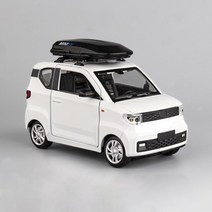 1:24 장난감 자동차 WuLing 미니 EV 다이 캐스트 합금 금속 자동차 모델 풀 백 자동차 장난감 차량 미니어처 스케일 생일 선물, 흰색