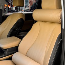 아반떼 HD MD AD CN7 맞춤형 고급 가죽 목쿠션 목배게, 와이드 새들브라운