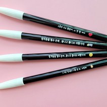 응원 문구 이름 각인 컴퓨터용 사인펜 2P 인쇄 컴싸, 6 초록우산 어린이체, 3 스마일