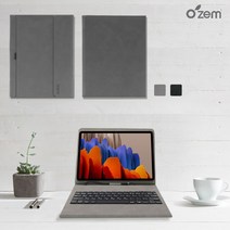 오젬 갤럭시노트10.1 2014 P600 P605S 북커버 케이스키보드, 스모키 그레이