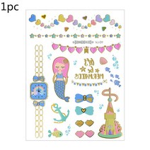 귀여운 만화 동물 유니콘 임시 문신 스티커 베이비 샤워 바디 메이크업 스티커 문신, 18 A08