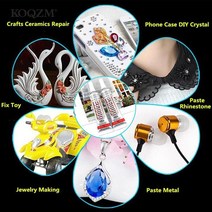 강력한 접착 DIY 다이아몬드 페인팅 천 금속 패브릭 모조 크리스탈 에폭시 핫픽스 호환 보석 도구용 15ml 1, 한개옵션0