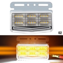 24V 트럭 사이드 마커 표시기 42led 슈퍼 밝은 조명 방수 위치 램프 오프로드 트레일러 범용, [03] Yellow
