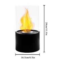 휴대용 캔들 홀더 탁상 화재 그릇 냄비 에탄올 벽난로 연료 알코올 실내 야외 홈 인테리어123415, Black L_CHINA
