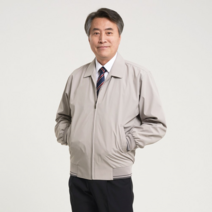 [파파브로] 남자 간절기 베이직 카라넥 비즈니스 점퍼 HA-JUA-A-베이지