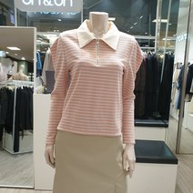 온앤온 온앤온 카라배색 어깨볼륨 티셔츠NJW2AE844