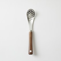 [JAJU/자주] 웜우드 핸들 타공 스푼_20.5CM, 다크 브라운, 1개