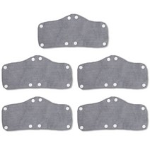 안전멜빵 조정 조끼 스트랩 P8DC 모자 땀 흡수 장치 5 PCS 면 빨 수 있는 단단한 모자 운동복 산업 모를 위한 땀 밴드 라이너에 재사용 가능한 스냅, 회색, 03 Gray