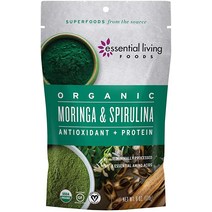 유기농 모링가 & 스피루리나 블렌드 - 필수 생활 식품 - 슈퍼푸드 스무디 부스터 (28회분 170g(6온스)) 화이트