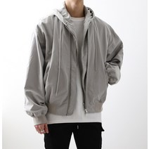 오버핏 후드 탈부착 항공 MA-1 점퍼 블루종 자켓(2color)