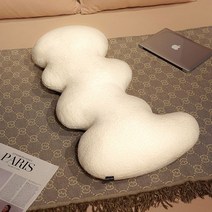 구름 왕쿠션 롱베개 굴곡 바디필로우, 화이트
