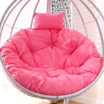 두꺼운 교수형 바구니 쿠션 스윙 새의 둥지 등나무 의자 침실 단일 교수형 의자 쿠션 이동식 및 빨 라운드 크래들 의자 쿠션, 더블쿠션140cmx110cm, 22.수박 붉은 연잎
