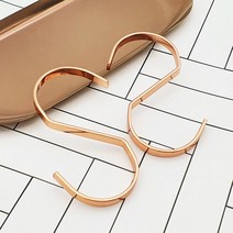규즈몰 S 고리 철망 펜스망 에스자 모자 걸이 탕비실 정리 S자 행거 로즈골드 7mm