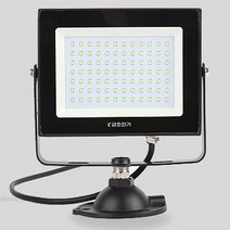 번개표 led 투광기 투광등 써치등 공장등 야외등 조명, KM 슬림 투광기 50W 블랙_전구색(연노랑빛), 1개