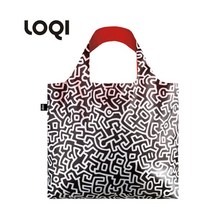 독일 로키 LOQI 숄더백 키이스 해링 팝 아트 라이트 비닐 에코백 휴대용 여성가방 장바구니, 미로 낙서개