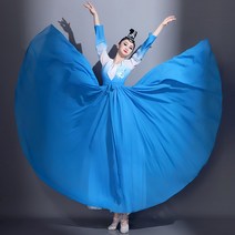여자 여름 개량 원피스 돌잔치 웨딩 한복 무용 공연 의상 전통혼례복 Qingshan Yuandai 고전 무용 공연 의상 여성 우아한 여성 그룹 댄스 한과 당나라 댄스 의상 미술 시험 대형 스윙 스커트 슈트