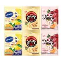 해태 자두캔디 130g+알사탕 126g+썬키스트캔디 125gx각2개(총6개), 6개