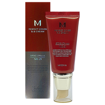 미샤 M 퍼펙트 커버 비비 크림 50ml 커버력좋은 비비크림, 21호 라이트 베이지, 1개