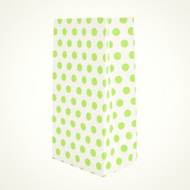 땡땡이 페이퍼백 미니 종이 쇼핑백 각대봉투 그린 x20개, 단품