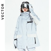 벡터 여자의 따뜻한 스키 복 후드 여자의 남자 방수 Windproof 반사 스키 스노우 보드 자 켓 야외 의류