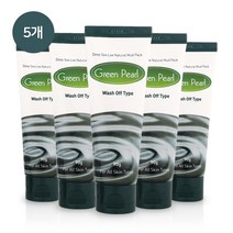 피부고민종결자 미네랄폭탄 참조은머드 그린펄 머드팩 튜브형 90g 1개 얼굴참조은머드 머드팩 그린펄 튜브형 모공팩 얼굴피지 블랙헤드 제거 워시오프팩, 1개입, 5개