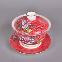 목단 개완 개합잔 (레드), 1개