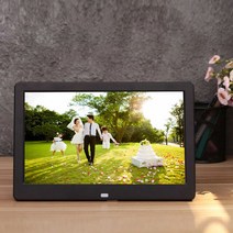 전자액자 디지털액자 스마트액자LED 백라이트 HD 1024*600 디지털 포토 프레임 전자 앨범 사진 음악 영화, 01 Black_01 EU Plug