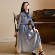 봄 가을 여성 레트로 빈티지 개화기 드레스 앤틱 사진 촬영 원피스